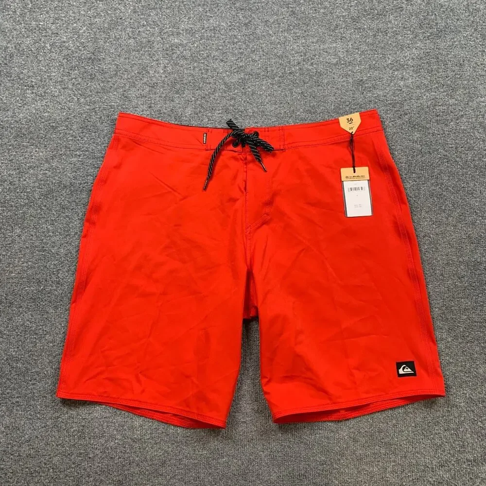 Quiksilver Board Shorts Mens 36 High Risk Red Surfsilk Kaimana Surf Surfing
